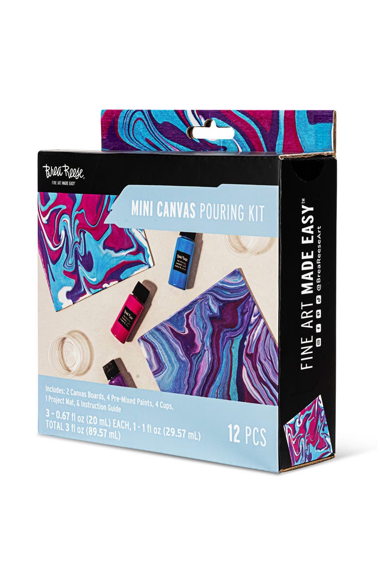 Brea Reese Acrylic Paint Pouring Kit Holiday Wall Art, Alternate, color, Multicolored