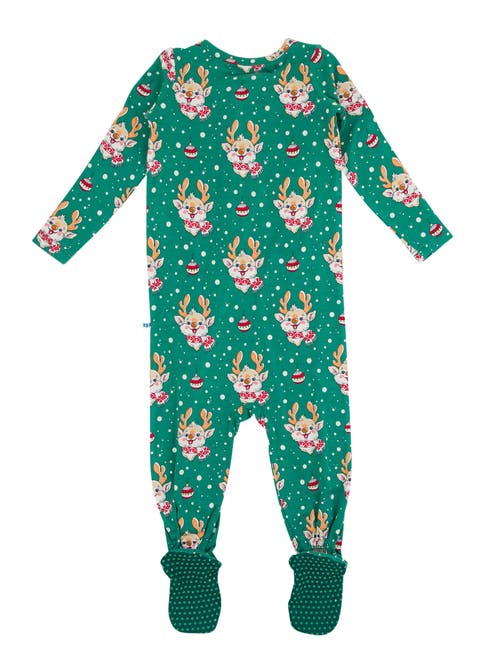 Ruggedbutts Softsnooze Baby Boys One Piece Footie Pajamas In Reindeer Cheer