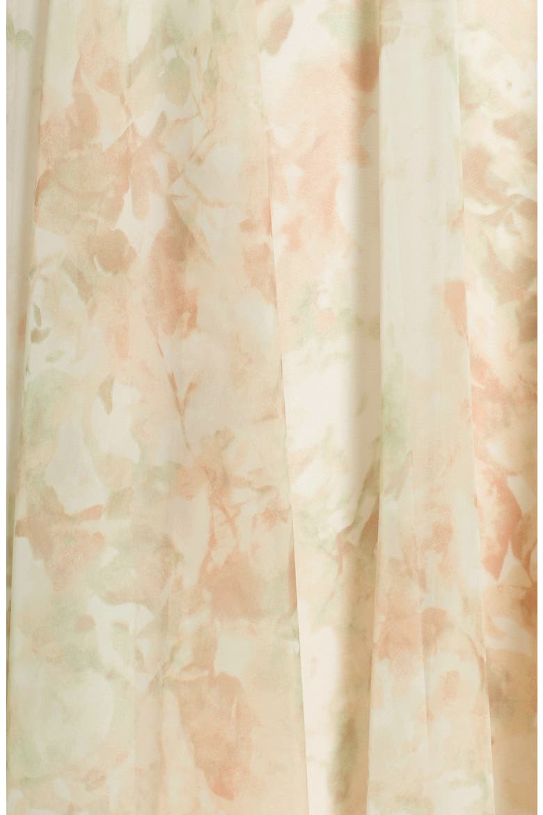 Inesse V-Neck Chiffon Gown, Alternate, color, BLUSH MULTI