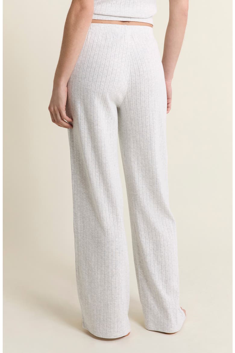 Katell Pointelle Cotton Pajama Pants, Alternate, color, GREY