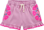 Mini Boden Kids' Embroidered Cotton Jersey Shorts