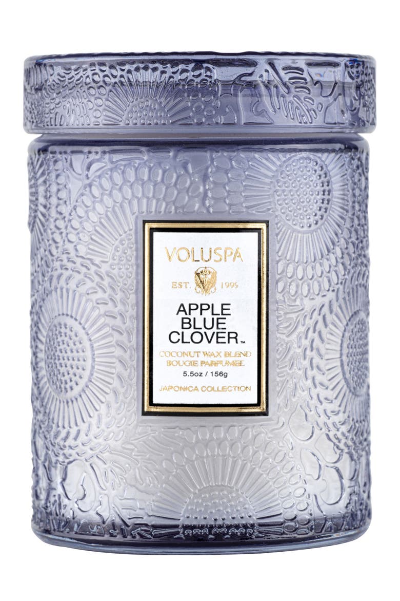 Apple Blue Clover Small Jar Candle, Main, color, APPLE BLUE CLOVER