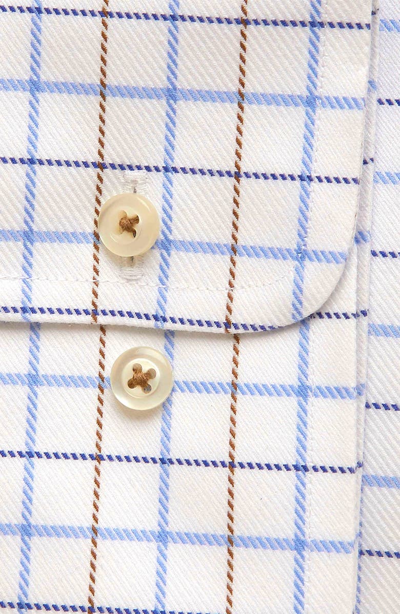 David Donahue Trim Fit Windowpane Check Luxury Non-Iron Dress Shirt, Alternate, color, 