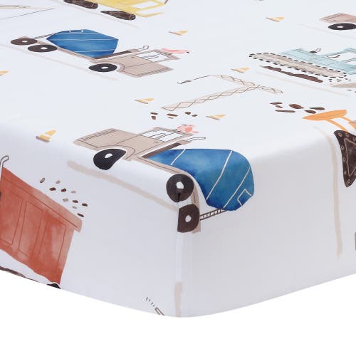 Bedtime Originals Construction Zone Transportation Twin Sheets & Pillowcase Set In Multi