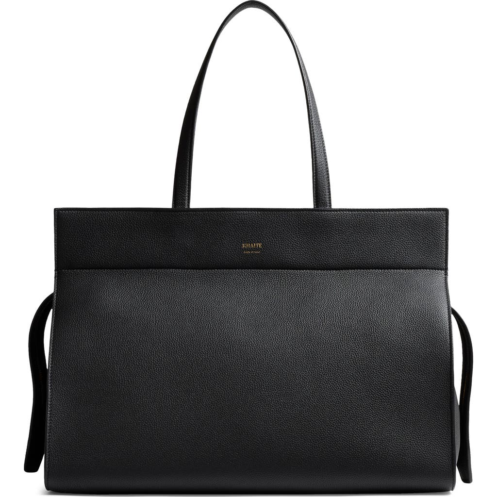 Khaite Crosby Leather Tote in Black at Nordstrom
