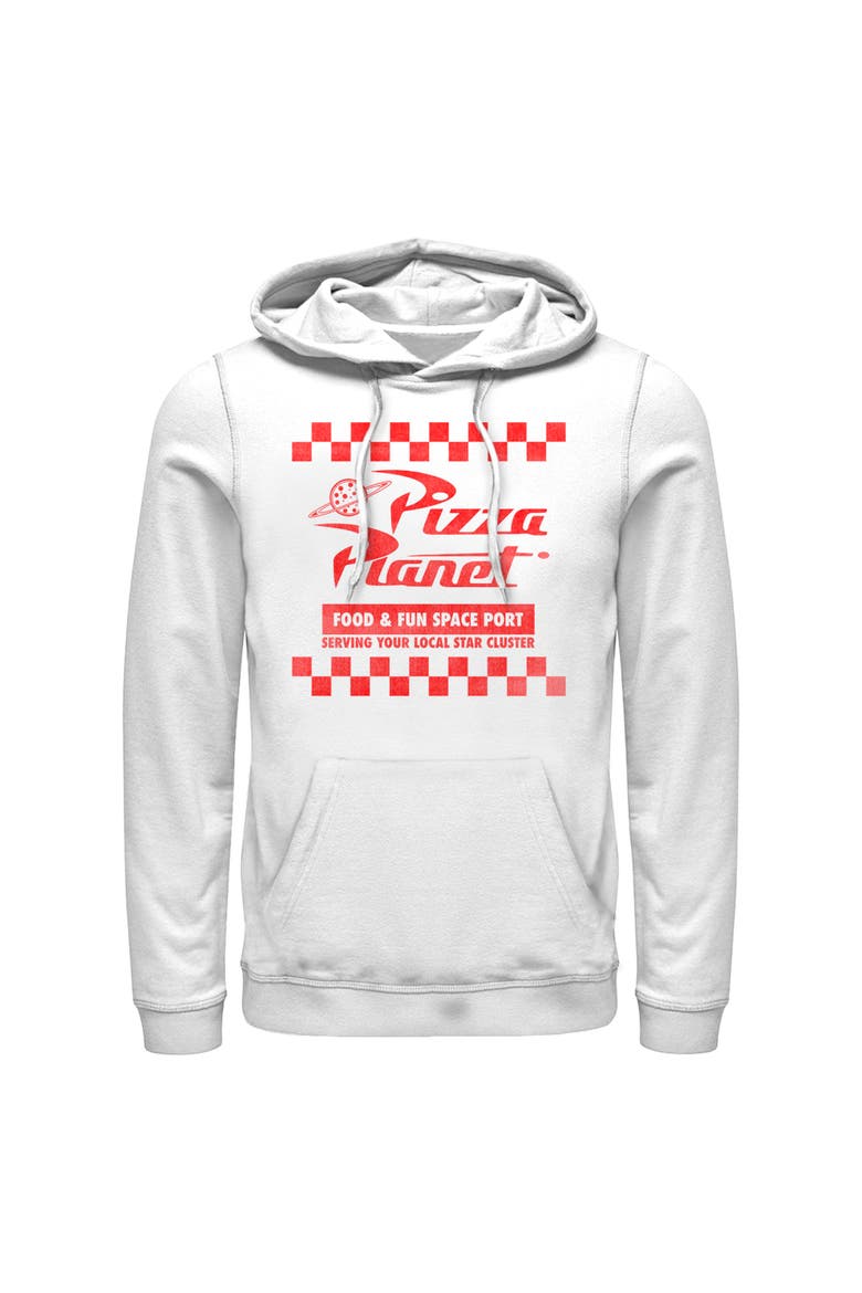 Men's Toy Story Pizza Planet Uniform  Pull Over Hoodie, Main, color, White