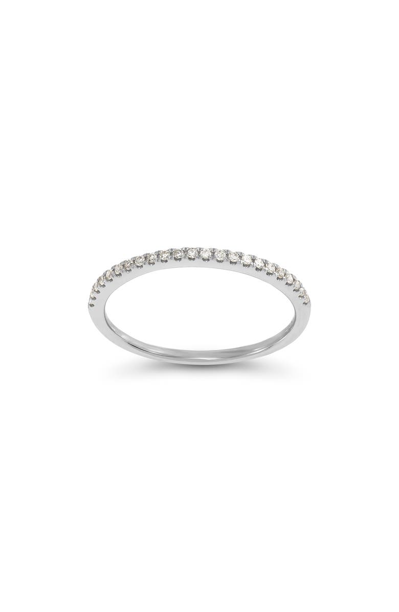 Frankie & Zoe 10K White Gold Diamond Band Ring, Alternate, color, White Gold
