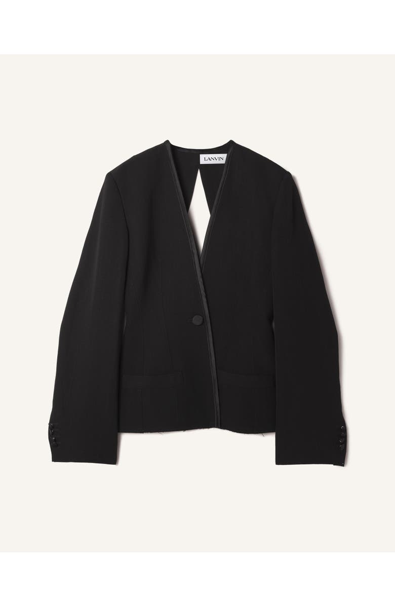 Lanvin Silk And Viscose Open-Back Jacket, Main, color, Black