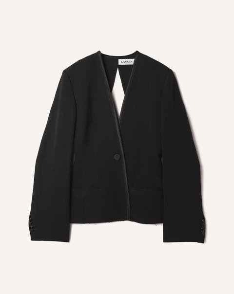 Silk And Viscose Open-Back Jacket