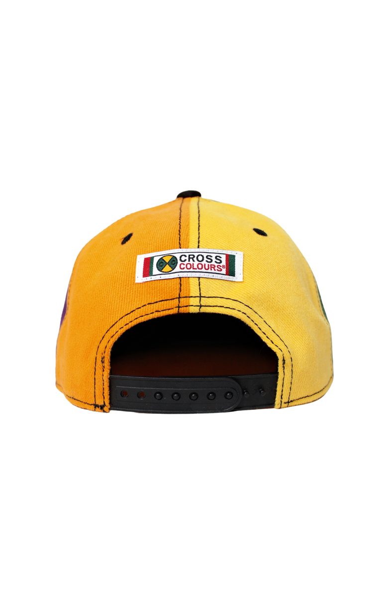 Cross Colours Circle Logo Color Block Snapback Hat, Alternate, color,
