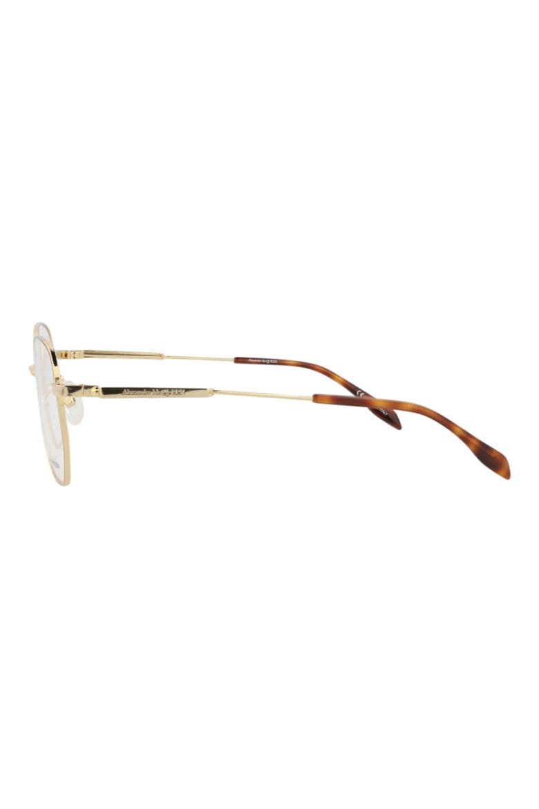 52mm Round Optical Glasses, Alternate, color, GOLD GOLD TRANSPARENT