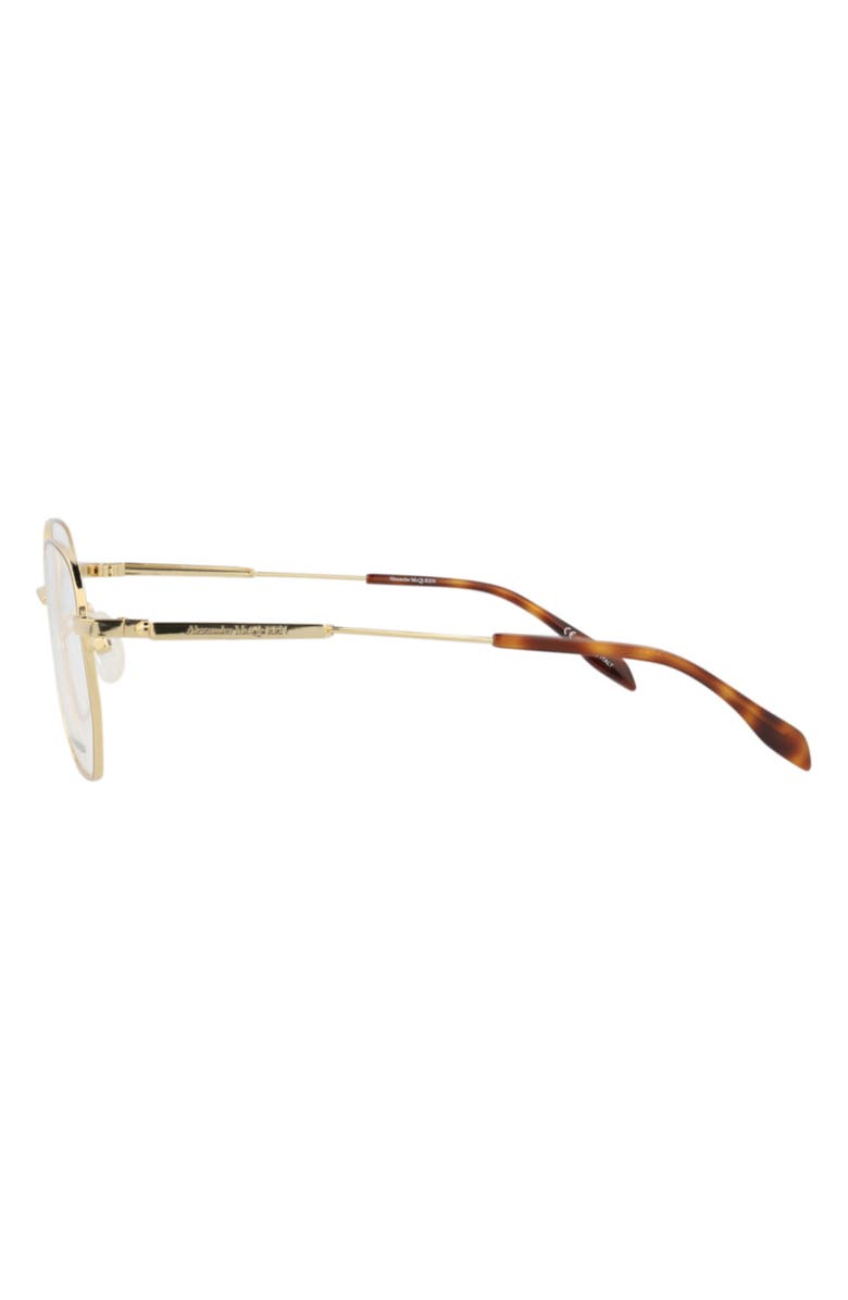 McQueen 52mm Round Sunglasses, Alternate, color, Gold Gold Transparent