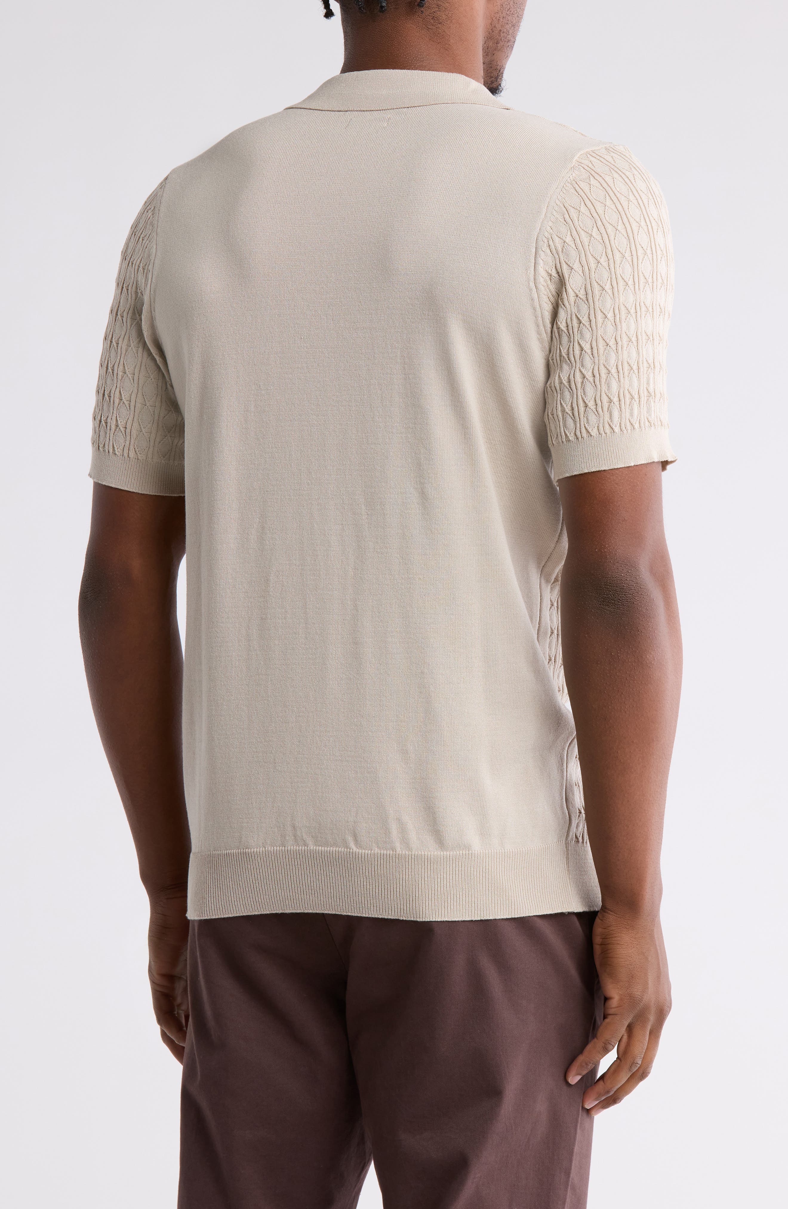 Textured Sweater Knit Polo - image 4