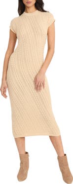 The Good Journey Cap Sleeve Midi Sweater Dress