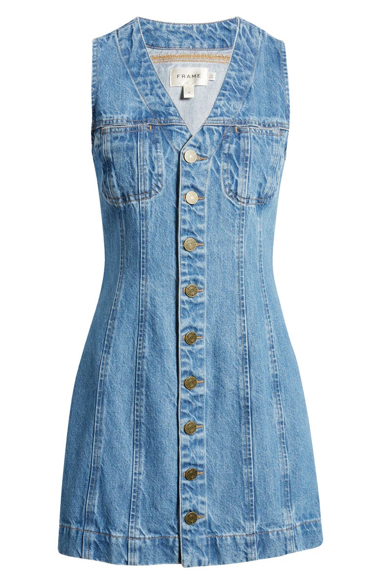FRAME Sleeveless Denim Trucker Minidress, Alternate, color, 