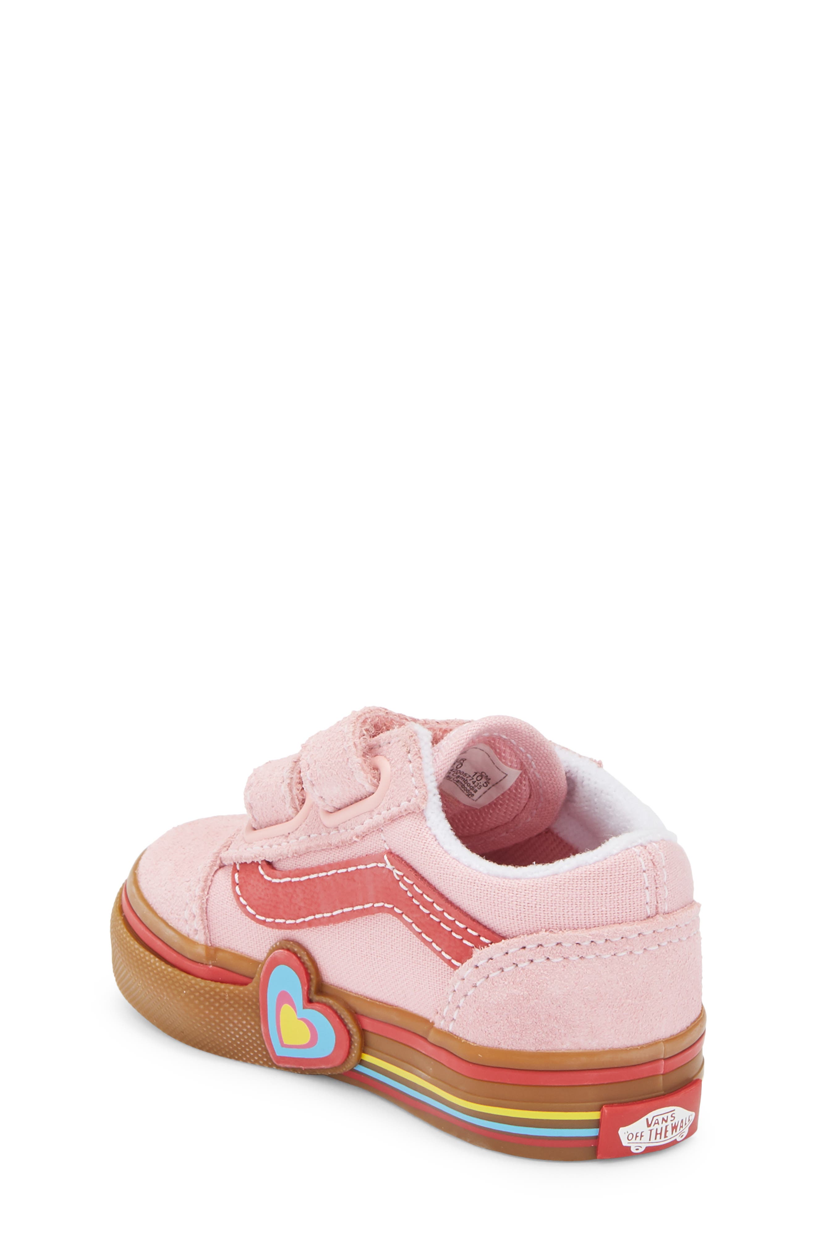 Kids' Old Skool V Heart Sneaker, Alternate, color, PINK MULTI