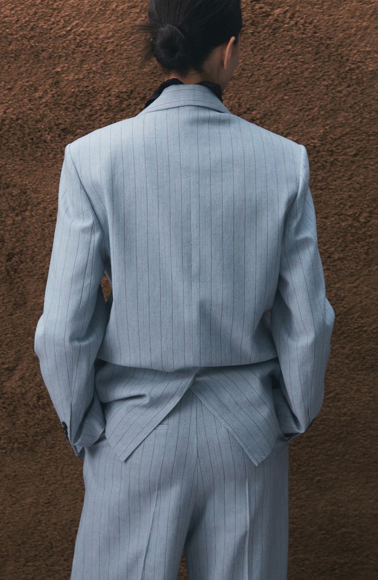 MANGO Pinstripe Suit Blazer, Alternate, color, 