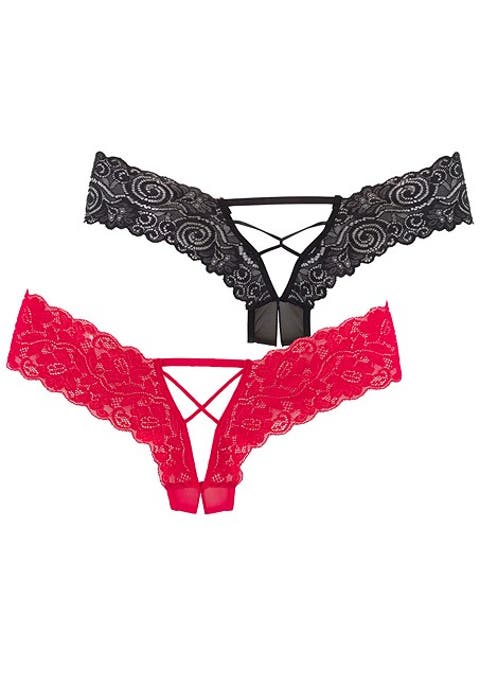 2 Pk Strappy Open Thongs