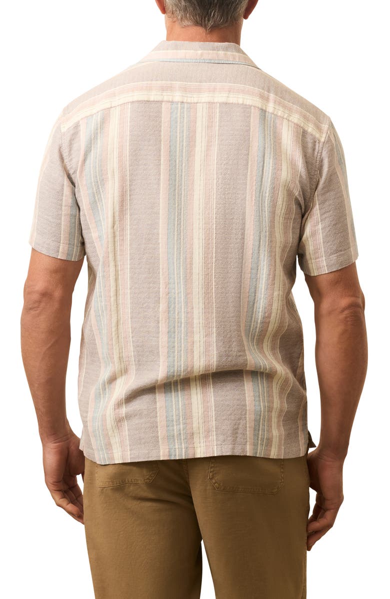 Faherty Hemp Blend Camp Shirt, Alternate, color, Saunders Bay Stripe