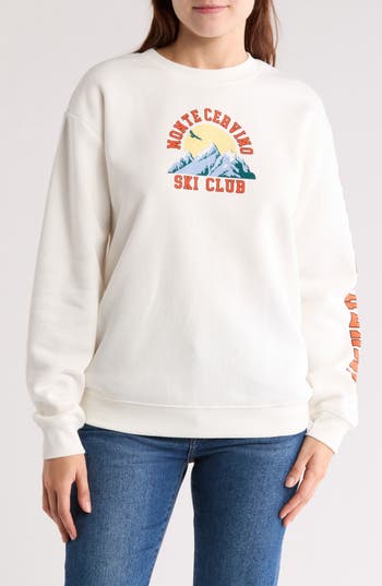 Shop Vinyl Icons Monte Cervino Ski Club Fleece Sweatshirt In Off White