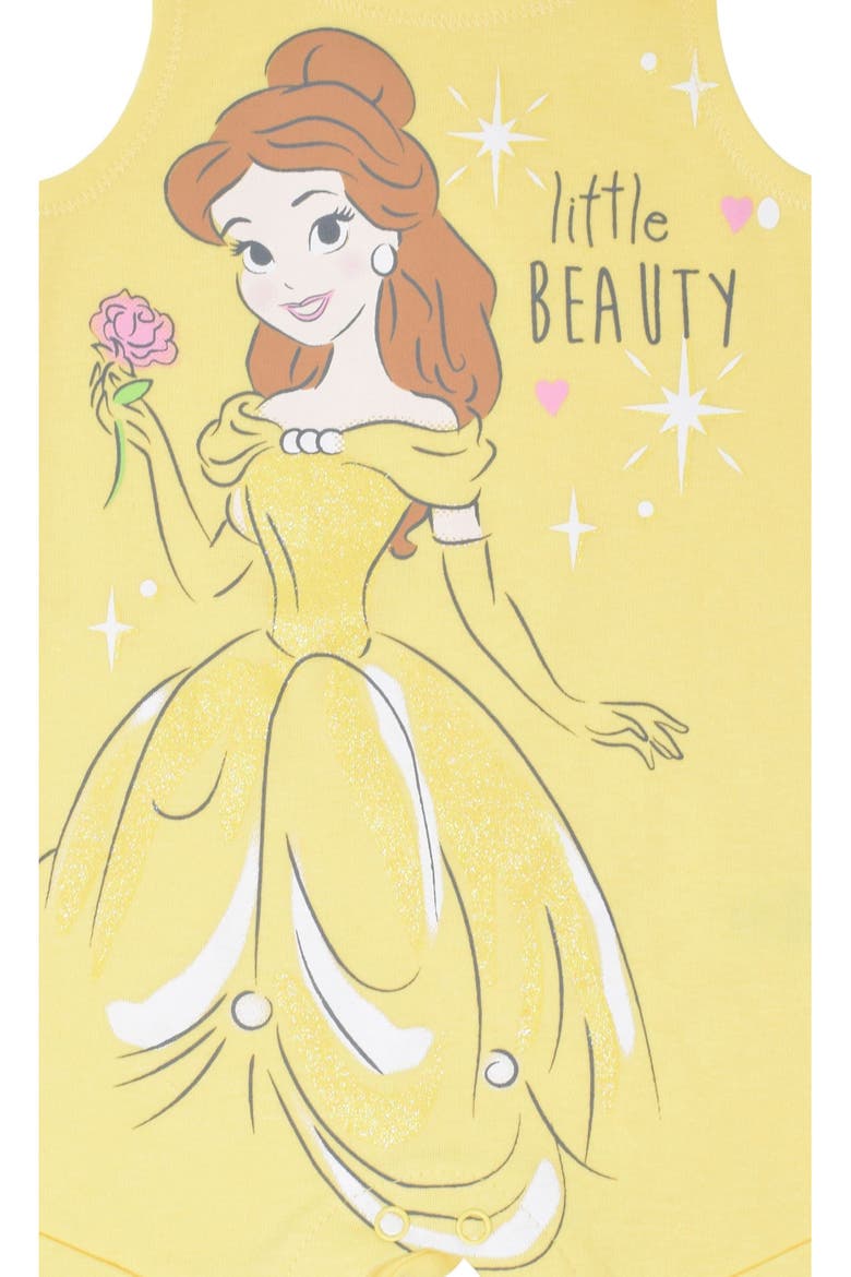Princess Sleeveless One-Piece and Headband Set, Alternate, color, Belle Yellow