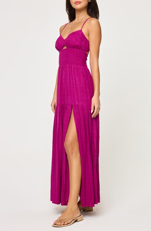 L*space Lspace Calla Smocked Cover-up Sundress In Berry