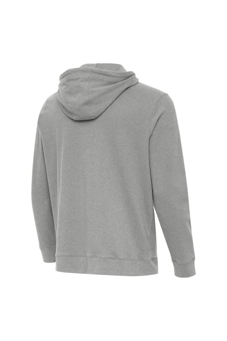 Men's Antigua Heather Gray Indiana Hoosiers Cloud Pullover Hoodie, Alternate, color, Heather Gray