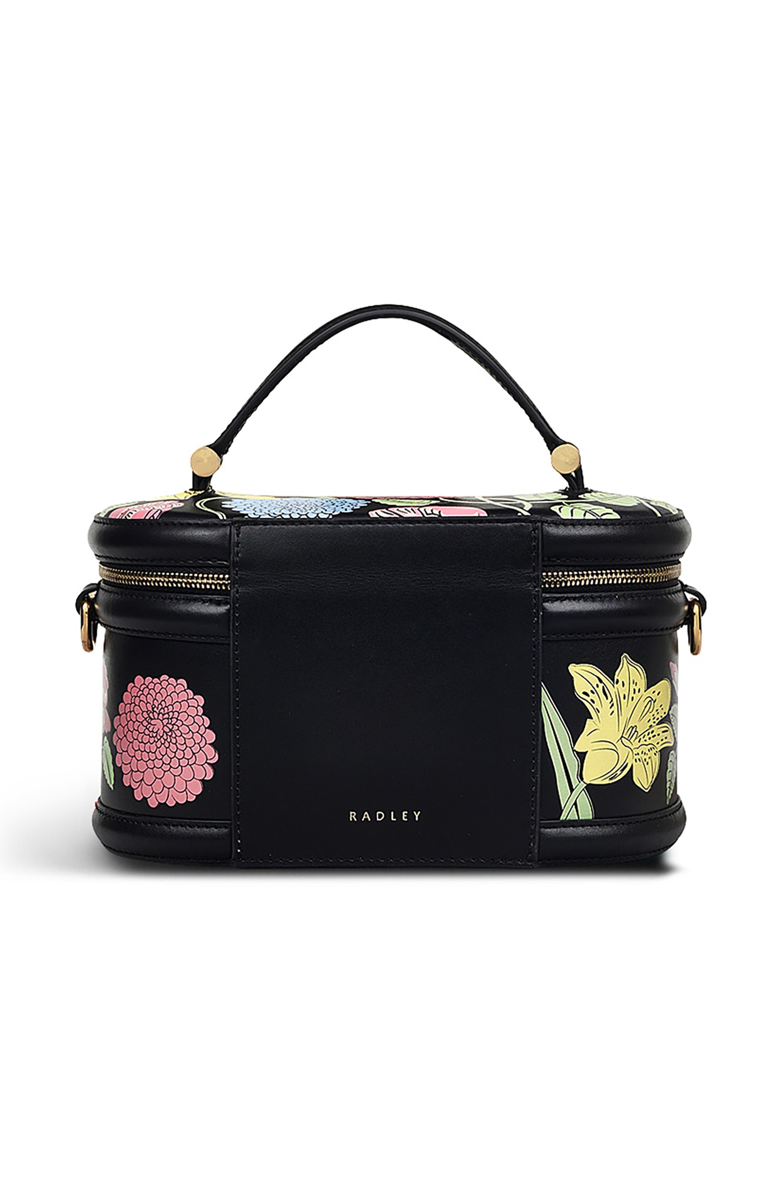 Radley Small Royal Horticultural Society Zip Around Crossbody Bag, Alternate, color, Black