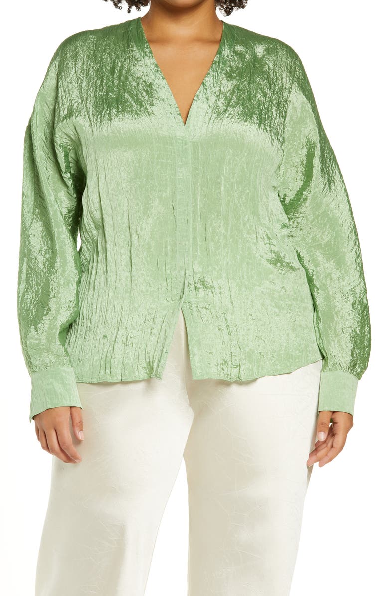 Vince Double V-Neck Blouse, Main, color, 