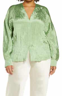 Double V-Neck Blouse
