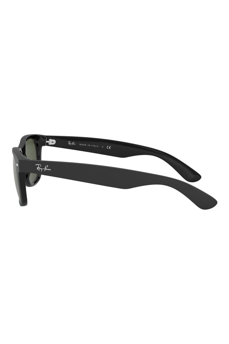 New Wayfarer 55mm Rectangular Sunglasses, Alternate, color, RUBBER BLACK