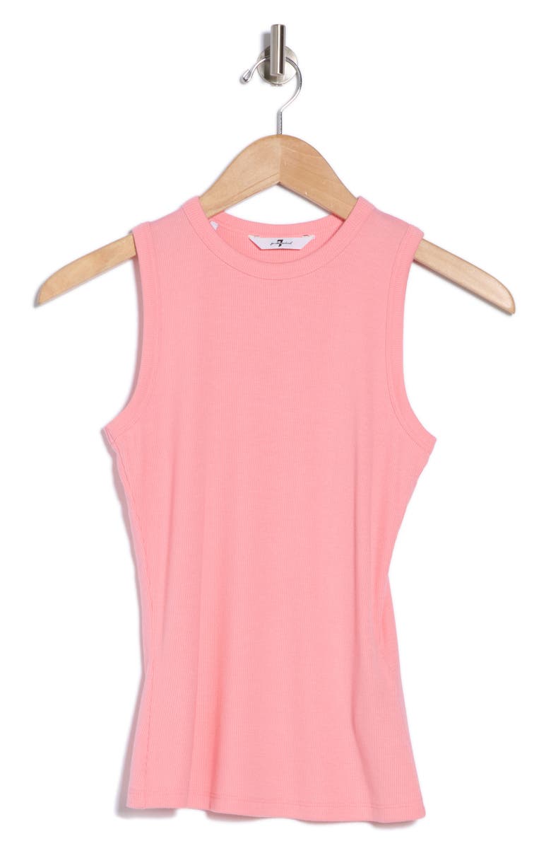 7 For All Mankind Racer Tank, Alternate, color, Blush
