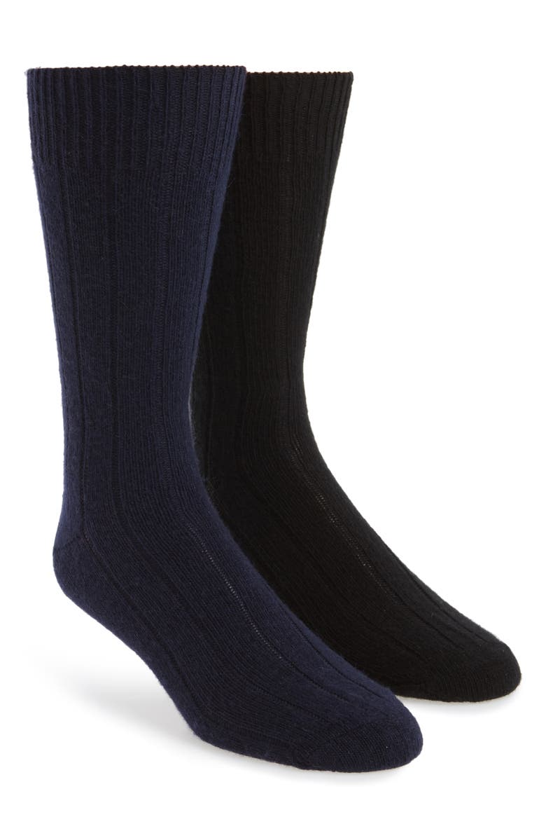 John W. Nordstrom<sup>®</sup> 2-Pack Cashmere Blend Socks Box Set, Main, color,