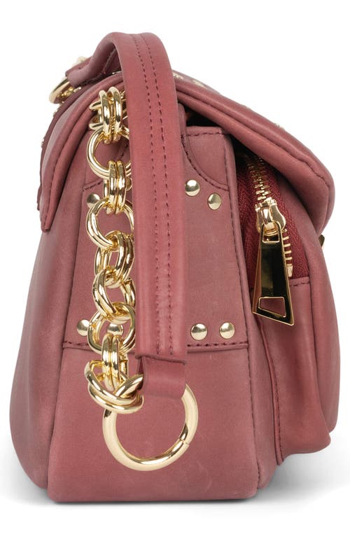 Jeffrey Campbell Night Out Leather Shoulder Bag In Dusty Rose
