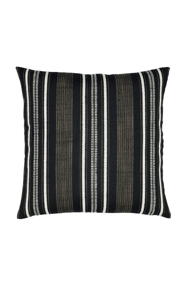 Elaine Smith Pathway Textured Stripe Indoor & Outdoor Woven Accent Pillow, Main, color, Ebony
