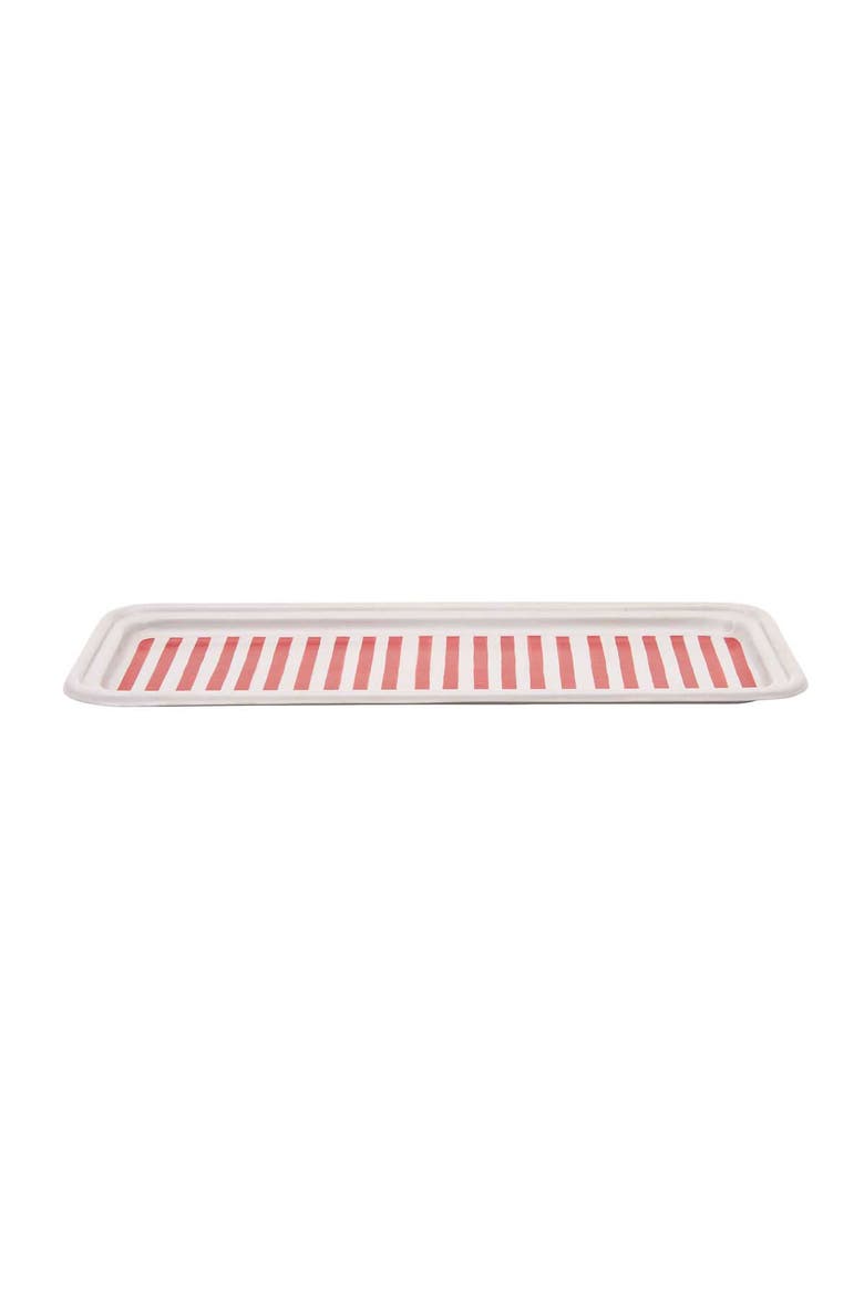 Cabana Striped Red Vanity Tray, Alternate, color, Red