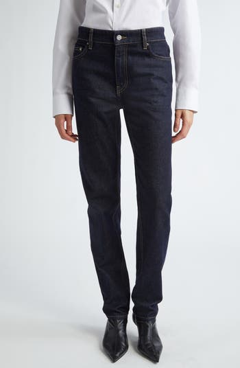 TOTEME Low Rise Organic Cotton Tapered Straight Leg Jeans