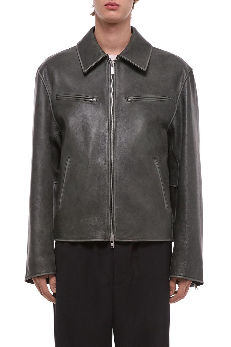 Distressed Leather Jacket, Main, color, SEGANO