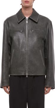 Helmut Lang Distressed Leather Jacket