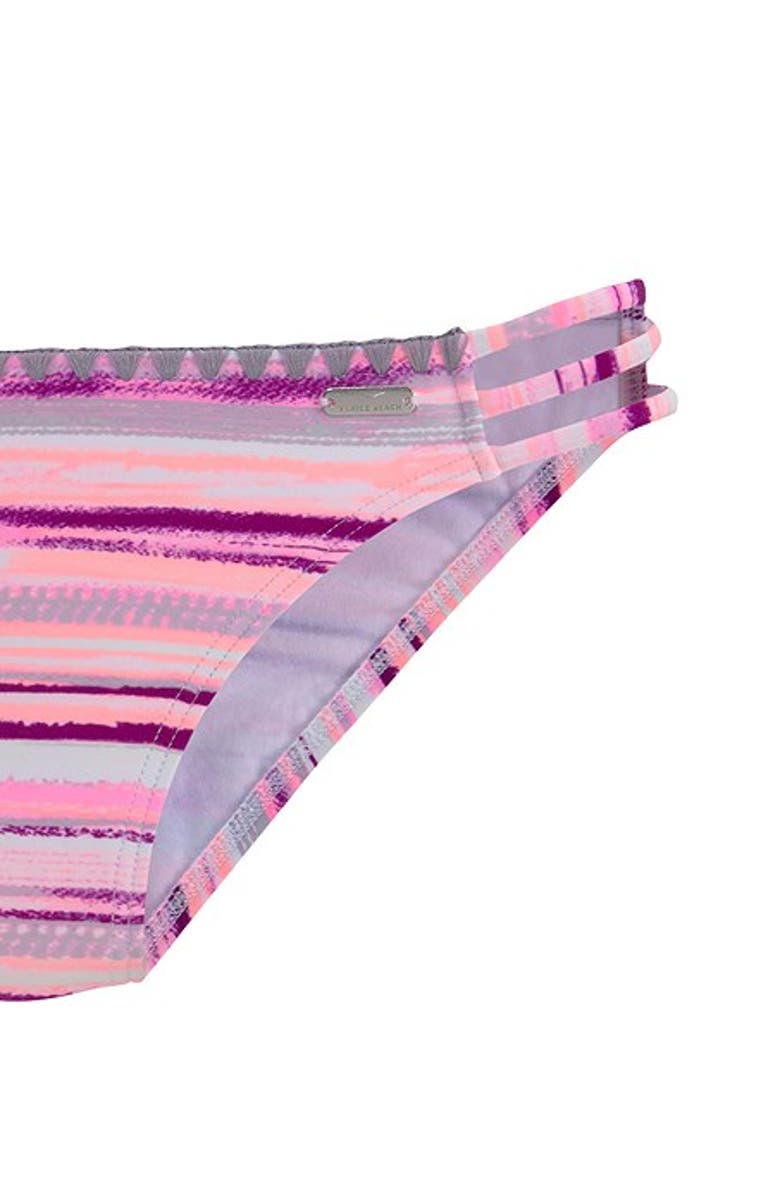 LASCANA Printed Strappy Classic Bikini Bottom, Alternate, color, Rose Multi