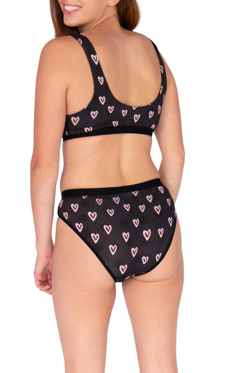 WARRIORS AND SCHOLARS Hearts Bralette & Bikini Brief Set, Alternate, color, 