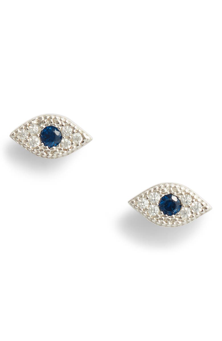 Adina's Jewels Adina’s Jewels Mini Evil Eye Stud Earrings, Main, color,