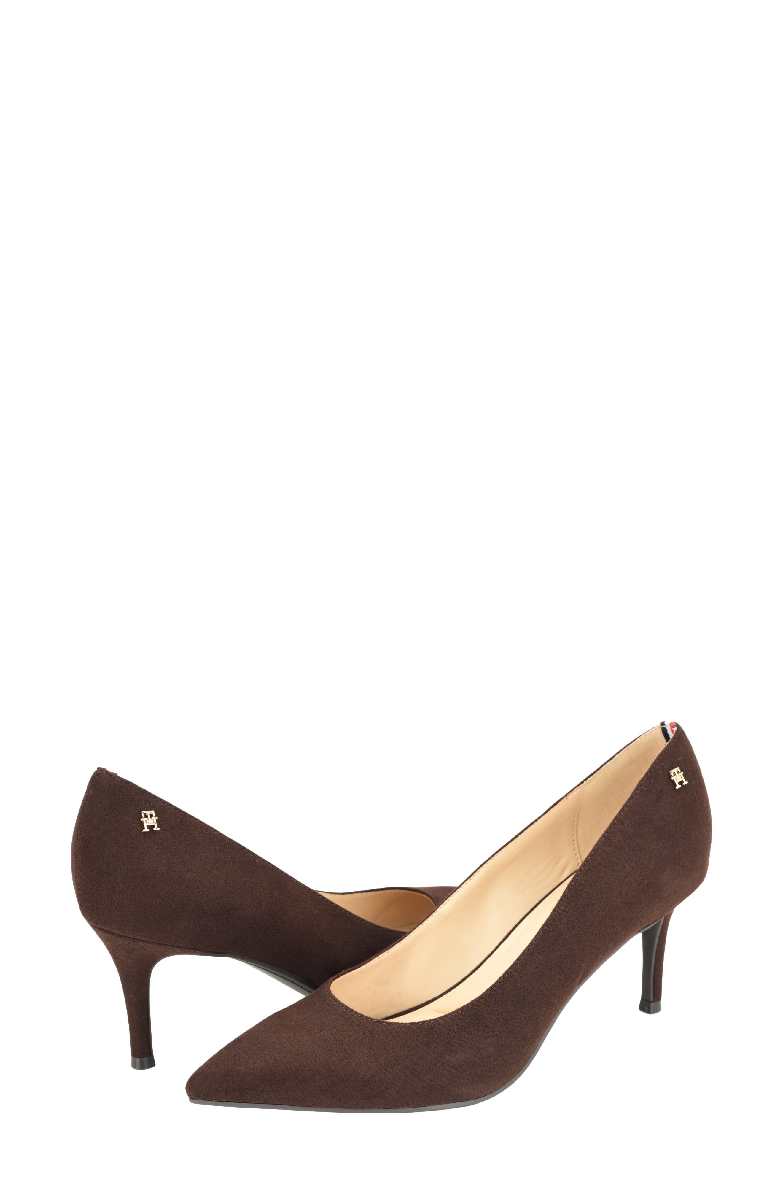 Motley Faux Leather Pump, Alternate, color, DARK BROWN
