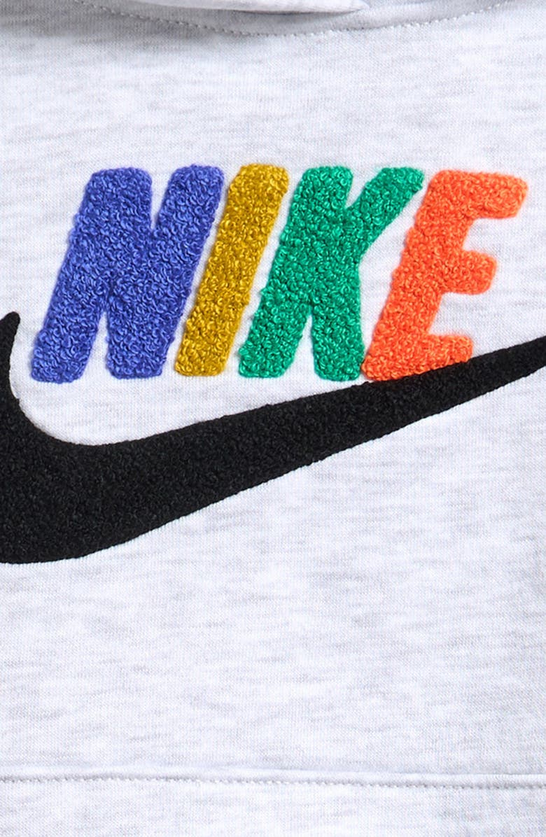 Nike Kids' Club Chenille Hoodie, Alternate, color, Birch Heather