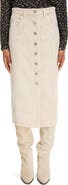 Isabel Marant Étoile Vandy Front Button Denim Midi Skirt