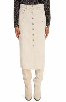 Isabel Marant Étoile Vandy Front Button Denim Midi Skirt