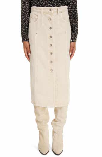 Isabel Marant Étoile Vandy Front Button Denim Midi Skirt
