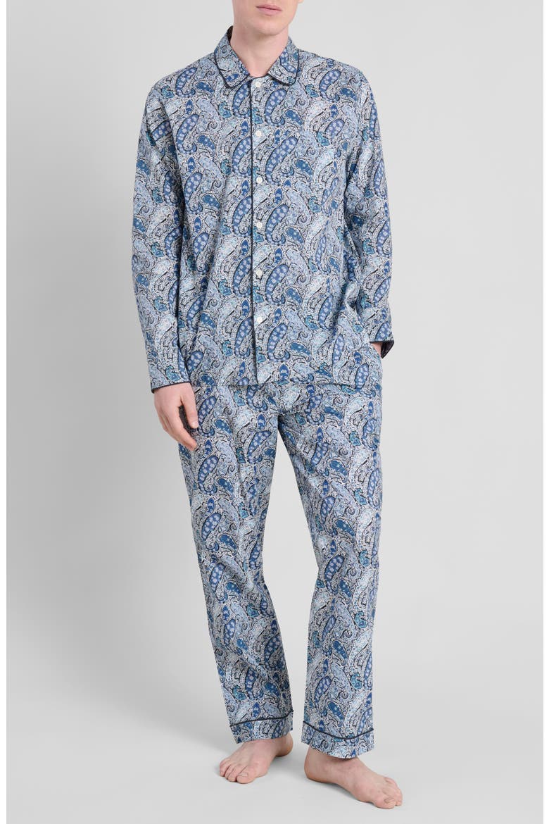 Henry Pajama Set in Liberty® Fabric, Main, color, Blue Liberty Bourton