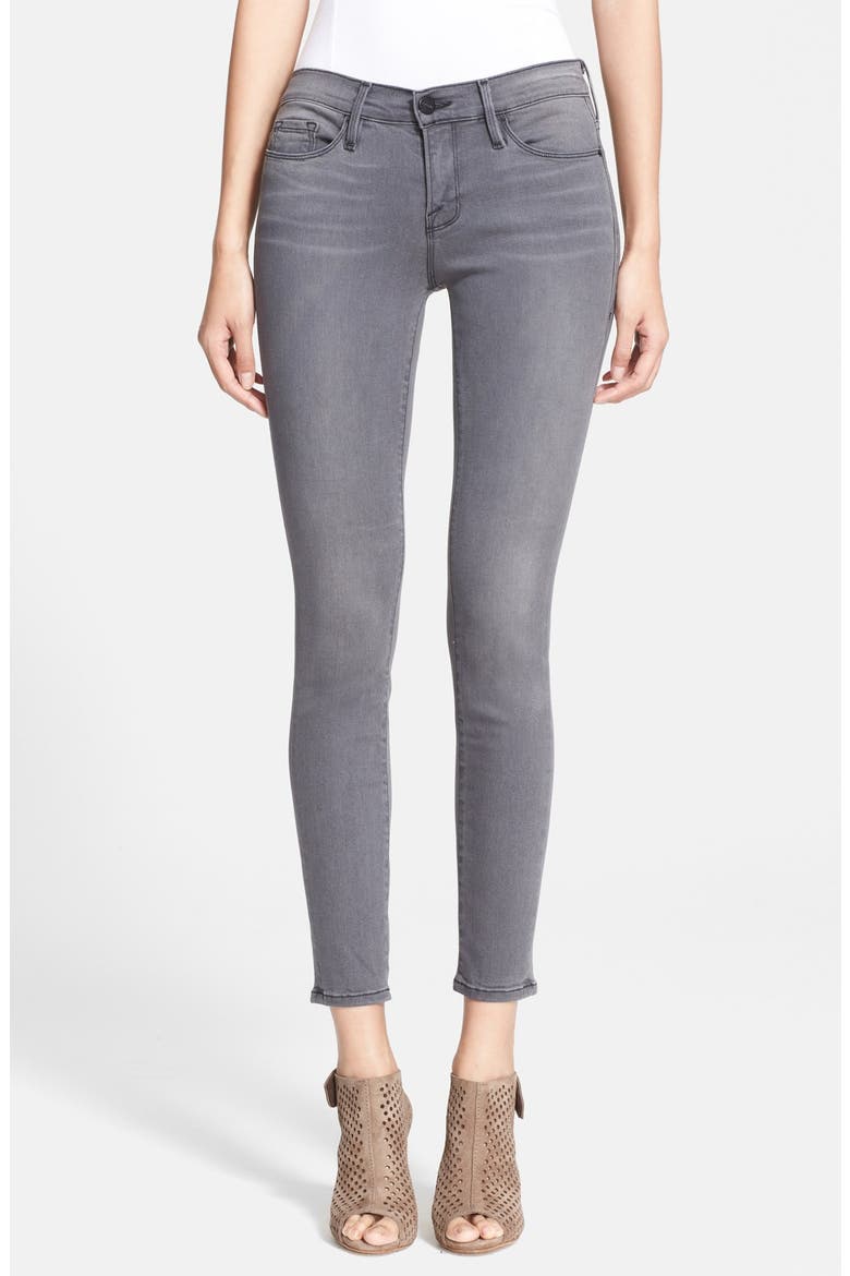 'Le Skinny' Sateen Skinny Jeans, Main, color, GREYS INN