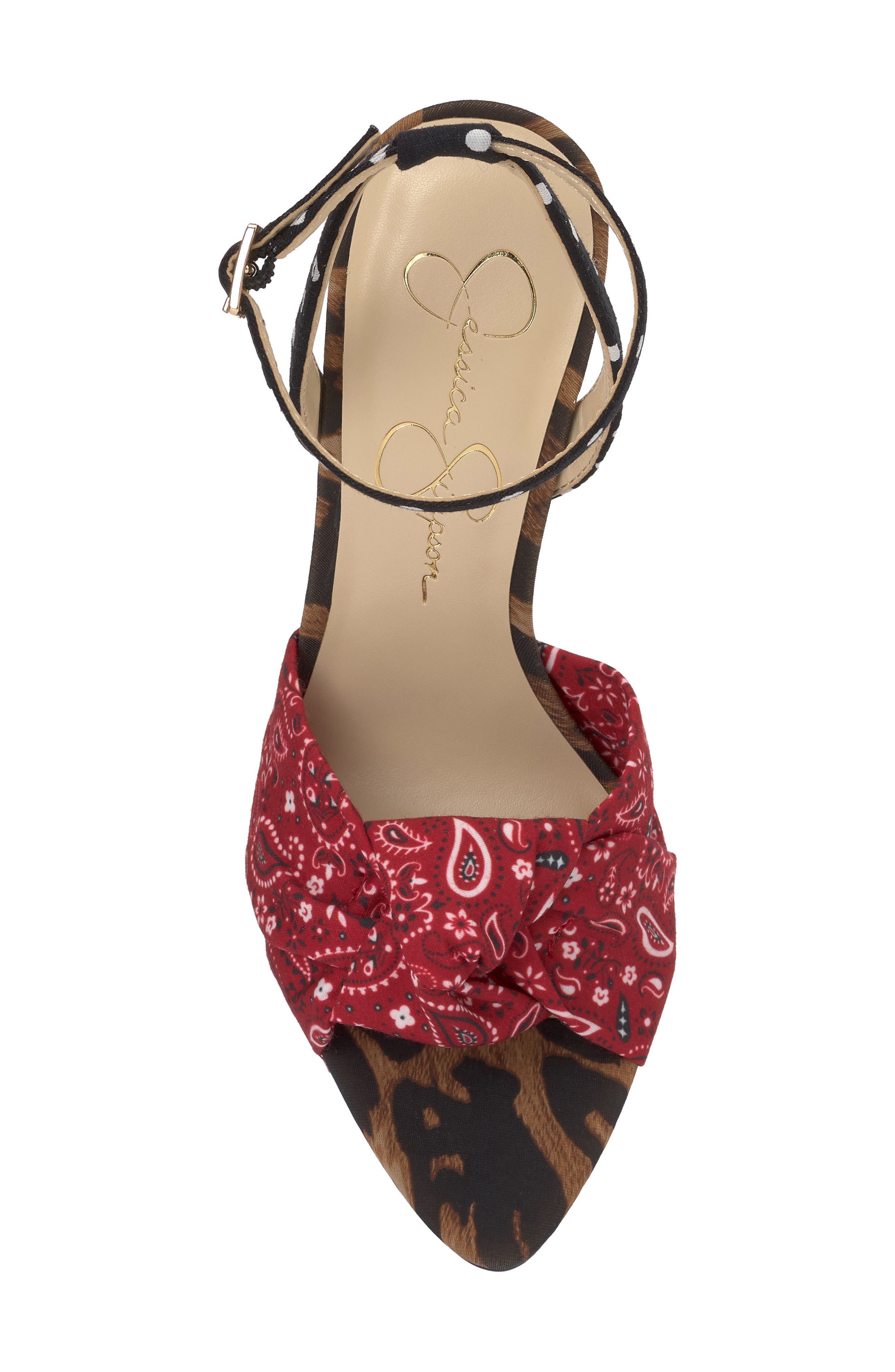 Neveny Ankle Strap Pointed Toe Sandal, Alternate, color, RED